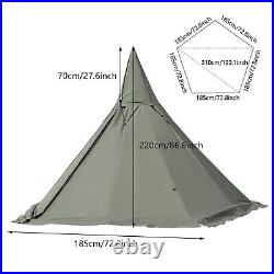 Outdoor Camping Tent Teepee Tent 4 Season 2 Doors Hike Reathable Waterproof Tent