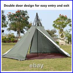 Outdoor Camping Tent Teepee Tent 4 Season 2 Doors Hike Reathable Waterproof Tent