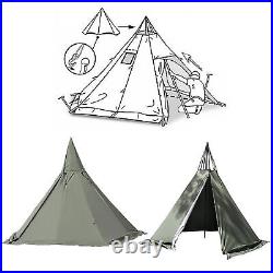 Outdoor Camping Tent Teepee Tent 4 Season 2 Doors Hike Reathable Waterproof Tent