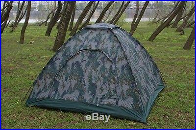 Outdoor Camping Waterproof 4person 4 season folding tent Camouflage Hiking i