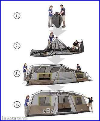 Outdoor Family Tent Camping Extra Large 10 Person 3 Room Survival Gear Shelter