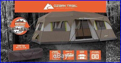 Outdoor Family Tent Camping Extra Large 10 Person 3 Room Survival Gear Shelter