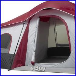 Outdoor Tent 10 Person 3 Room Large Camp Cabin Camping Shelter Family Hiking NEW
