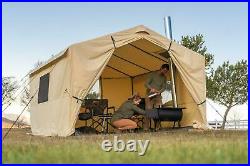 Outdoor Wall Tent 12' X 10' With Stove Camping Heavy-Duty Canvas