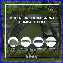 Outsunny 2 Person Foldable Camping Cot with Tent, Bedspread, NEW