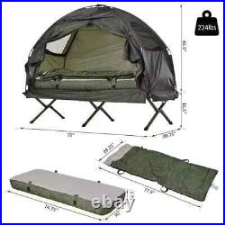 Outsunny 2 Person Foldable Camping Cot with Tent, Bedspread, NEW