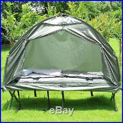 Outsunny 4in1 Portable Hiking Tent Camping Bed Cot Combo with Sleep Bag Mattress