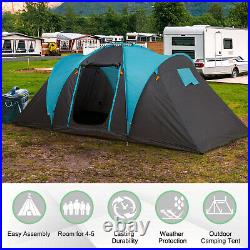 Outsunny Camping Tent with Easy Setup for Vacation 4 to 5 Persons Two Doors