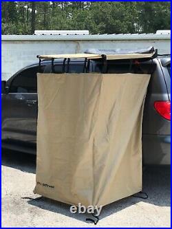 Overland shower tent TAN With Roof & LED Lights Overland shower tent TAN With Roof & LED Lights