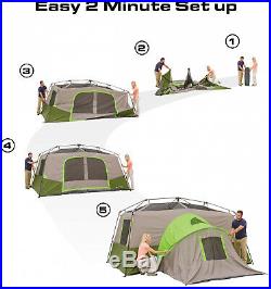 Ozark Tr 11-Person Family Camping Large Tent Outdoor Instant Pop up Cabin 3 Room