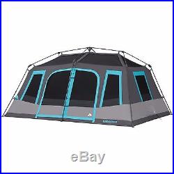 Ozark Trail 10 Person 2 Room Instant Cabin Large Tent Dark Rest Camping Outdoor