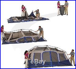 Ozark Trail 10 Person 2 Room Instant Cabin Tent Camping Hiking Outdoor Sports