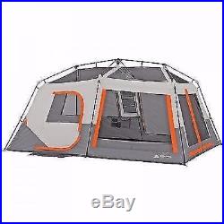 Ozark Trail 10 Person 2 Room Instant Cabin Tent + Led Light Poles Family Camping