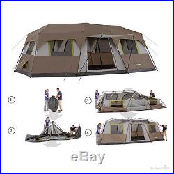 Ozark Trail 10 Person 3 Room 20' x 10' Instant Cabin Tent Family Camping Shelter
