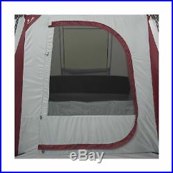 Ozark Trail 10-Person 3-Room Cabin Tent with 2 Side Entrances Red