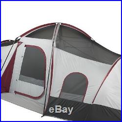 Ozark Trail 10-Person 3-Room Cabin Tent with side entrances Red