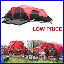 Ozark Trail 10 Person 3 Room Waterproof Camping Tent Large Outdoor Family Cabin