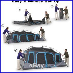 Ozark Trail 10-Person Dark Rest Instant Cabin Tent Camping Hiking Family Set Up
