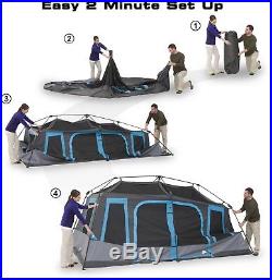 Ozark Trail 10-Person Dark Rest Instant Cabin Tent Camping Outdoor Hiking New SH