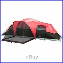 Ozark Trail 10 Person Family Camping Large Tent 3 Room Outdoor Waterproof