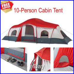 Ozark Trail 10 Person Instant Cabin Camping Outdoor Tent Large 3 Room Easy Setup