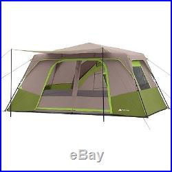 Ozark Trail 11 Person 3 Room Instant Cabin Family Large Tent Camping Green Beige