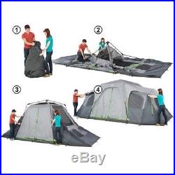 Ozark Trail 12 Person 3 Room Hybrid Instant Cabin Family Tent Camping Outdoor