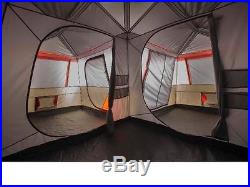 Ozark Trail 12 Person 3 Room L-Shaped Instant Cabin Shelter Family Outdoor Tent