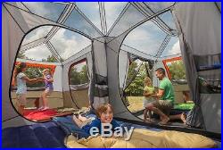 Ozark Trail 12 Person 3 Room L-Shaped Instant Cabin Shelter Family Outdoor Tent