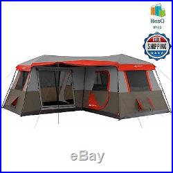 Ozark Trail 12 Person 3 Room L-Shaped Instant Cabin Tent New