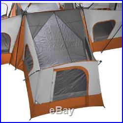 Ozark Trail 14-Person 4-Room Base Camp Tent Orange Camping Tent