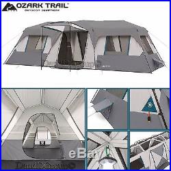 Ozark Trail 15 Person 3 Room Tent Instant Large 25'x10' Cabin Split Plan Camping