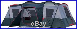 Ozark Trail 16 Person Family Spacious Outdoor Cabin House Tent Camp Red Gray NEW