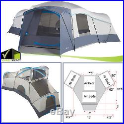 Ozark Trail 16 Person Large Family Tent 3 Cabin Room Base Camping Hiking Outdoor