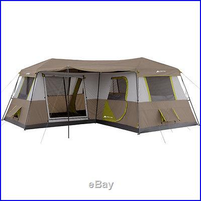 Ozark Trail 16' x 16' Instant Cabin Tent, Sleeps 12, Brown