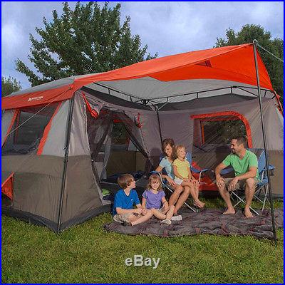 Ozark Trail 16' x 16' Instant Cabin Tent, Sleeps 12, Brown