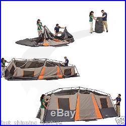 Ozark Trail Tent 12 Person 3 Room Instant Large Family Oudoor Camping Shelter