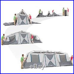 Ozark Trail Tent 15 Person Instant Cabin Large 3 Room Family Split Base Teal