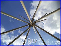 POLES for 10 ft. Diameter tipi, teepee, or tepee Retractable for Outdoor Tipi