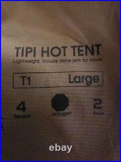 PRESELF 3 Person Lightweight Tipi Hot Tent T1 Large