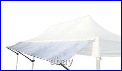 Pop-Up Canopy Awning Extension 10' Vinyl Sun Shade with Mounting Arm