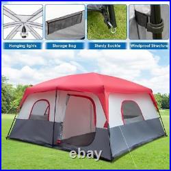 Portable14 Persons Pop Up Camping Tent 2 Rooms Easy Up Instant for Family