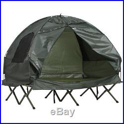 Portable 2 Person Raised Camping Tent Cot Combination for Fishing and Hunting