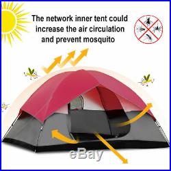 Portable 6 Person Family Tent Easy Set-up Outdoor Camping Hiking Rainproof WithBag