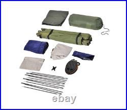 Portable Camping Cot Tent with Comfortable Air Mattress, Sleeping Bag, and Pillow