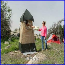 Portable Camping Shower Tent Lighted Changing Room Privacy Toilet Bath Shelter
