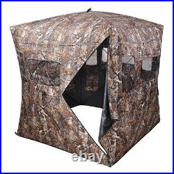 Portable Pop Up Hunting Ground Blind Tree Camo Tent 2 Persons Weather Resistant