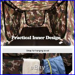 Portable Single Camping Tent Cot Folding Waterproof Hiking Bed Rain Fly Bag Camo