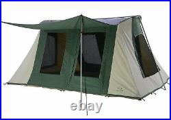 Prota Camping Tent 10'x14' 4 Person 100% Cotton Canvas Flex-bow Cabin Style Tent