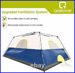 QOMOTOP 8 People Fast 60 Seconds Easy Set Up Instant Cabin Tent, Camping Tent, P